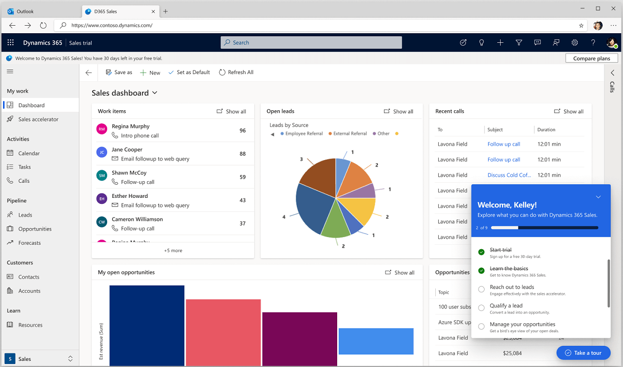 Dynamics 365 Sales pipeline and forecasting dashboard
