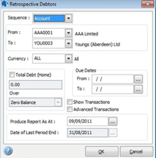 Retrospective debtors